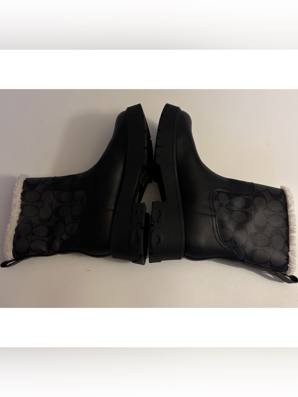 Coach Raina Signature Jacquard Leather Boot Size 8.5~ Pristine - Picture 6 of 9